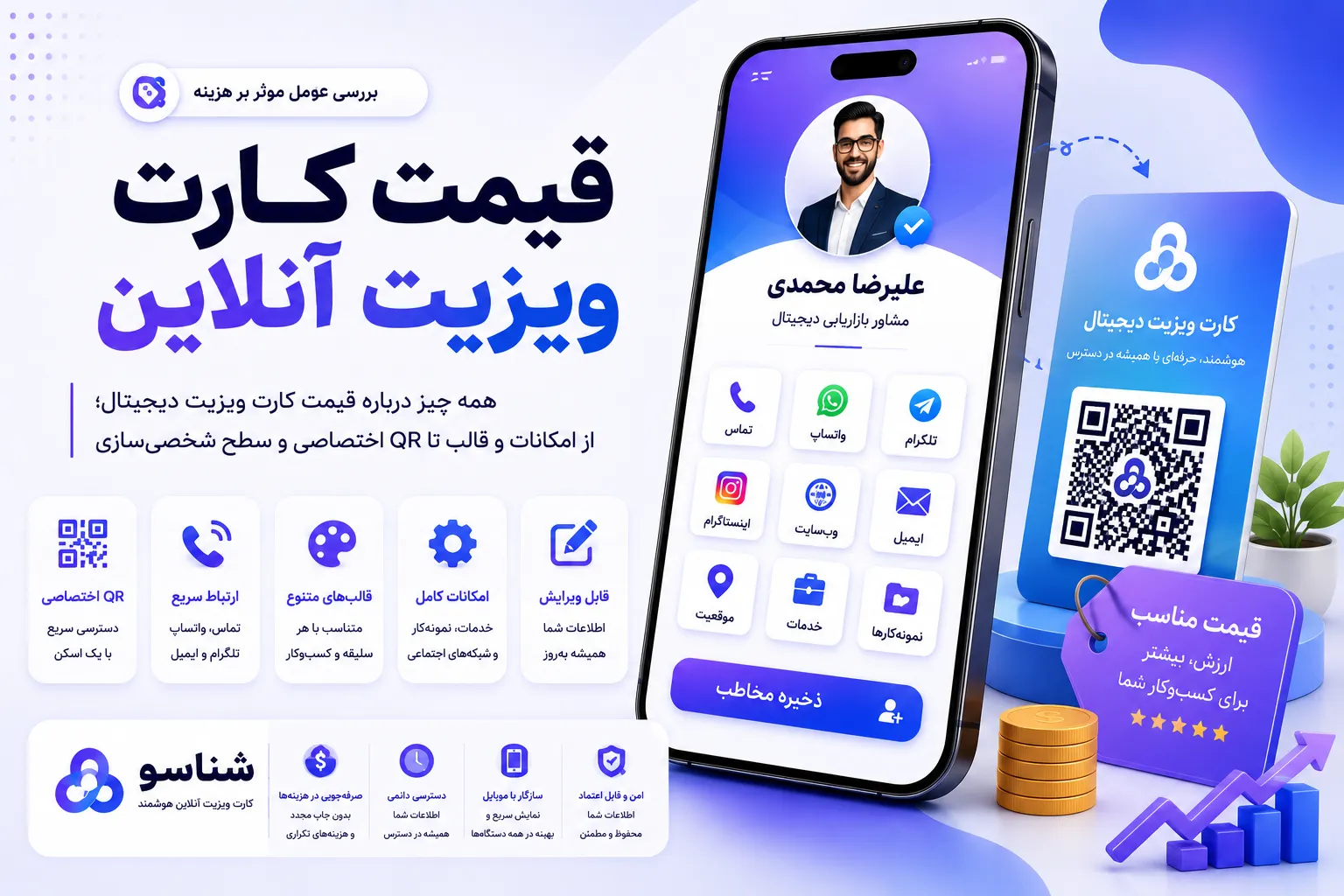 قیمت کارت ویزیت آنلاین
